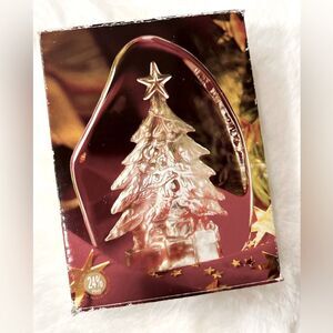 Vintage Cristal D’Arques Christmas Tree Paperweight with original box NWOT
